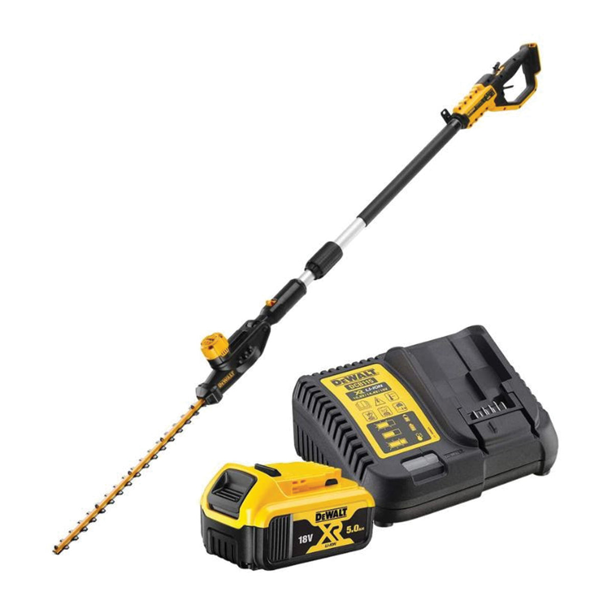 Taille-haie télescopique XR 18V - 5,0Ah et ACCESSOIRES - DeWALT - DCMPH566P1-QW Taille-haie télescopique XR 18V - 5,0Ah et ACCESSOIRES - DeWALT - DCMPH566P1-QW